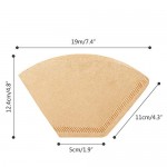 100 Count Coffee Filters, Eusoar Size #4 Cone Flat Bottom Coffee Drippers Paper, Unbleached Cone Disposable Coffee Pour Over Maker Filters for Home Office Usage