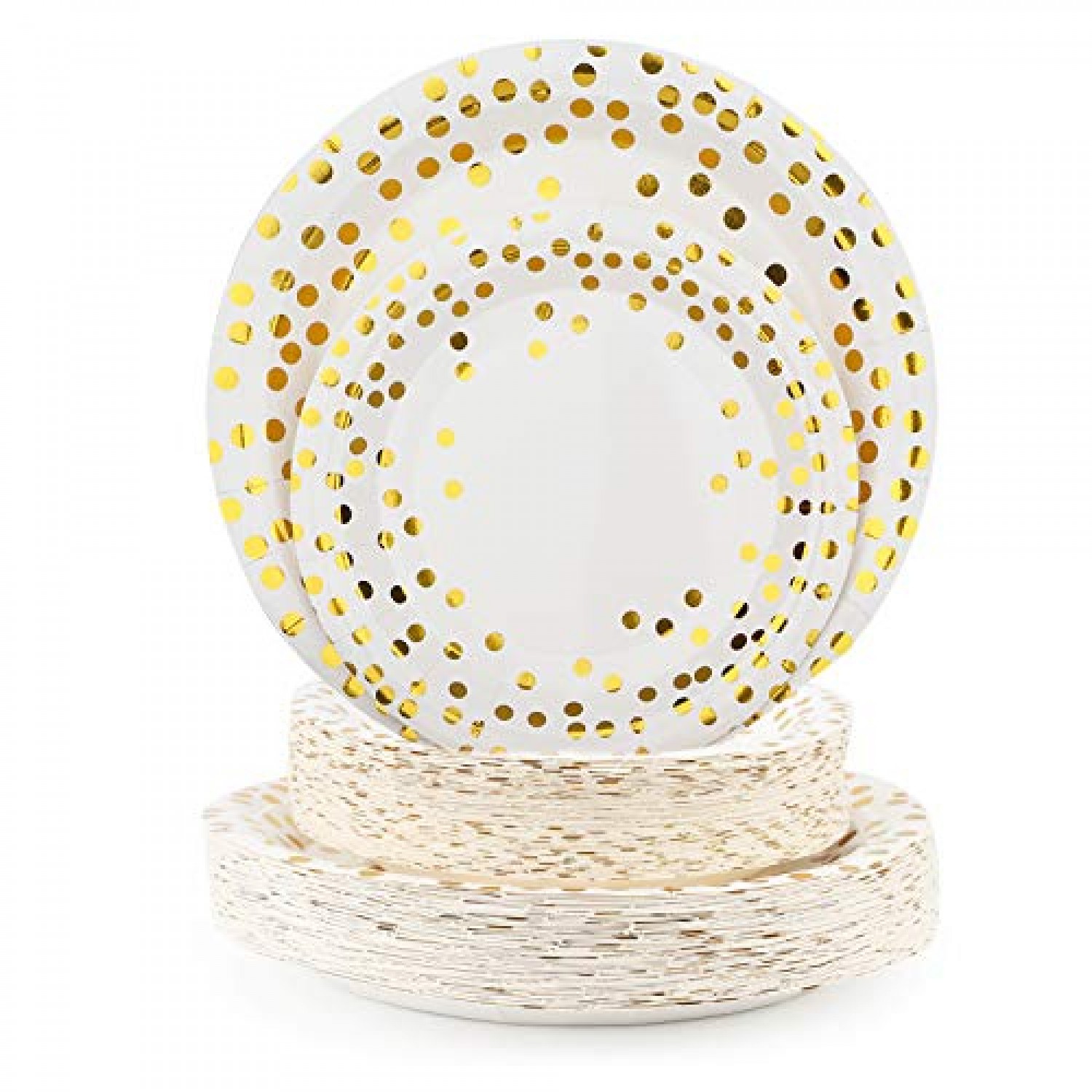 Paper Plates, White Disposable Paper Plates Bulk, Golden Round Soak Proof Paper  Plates, Cut-proof Paper Dinner Plates For Party Wedding And Everyday Use -  Temu United Arab Emirates