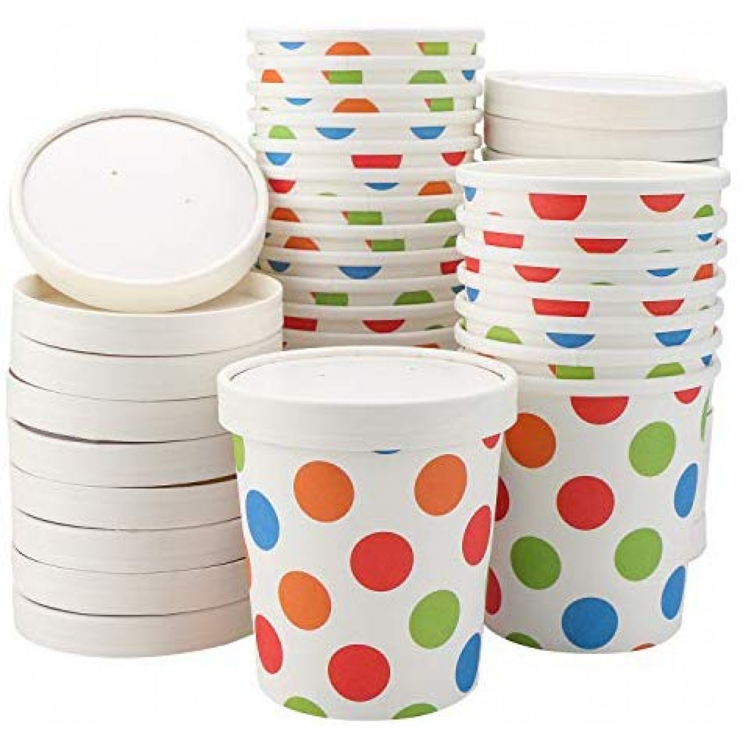 16oz Disposable White Paper Soup Containers Ice-Cream Paper Cup