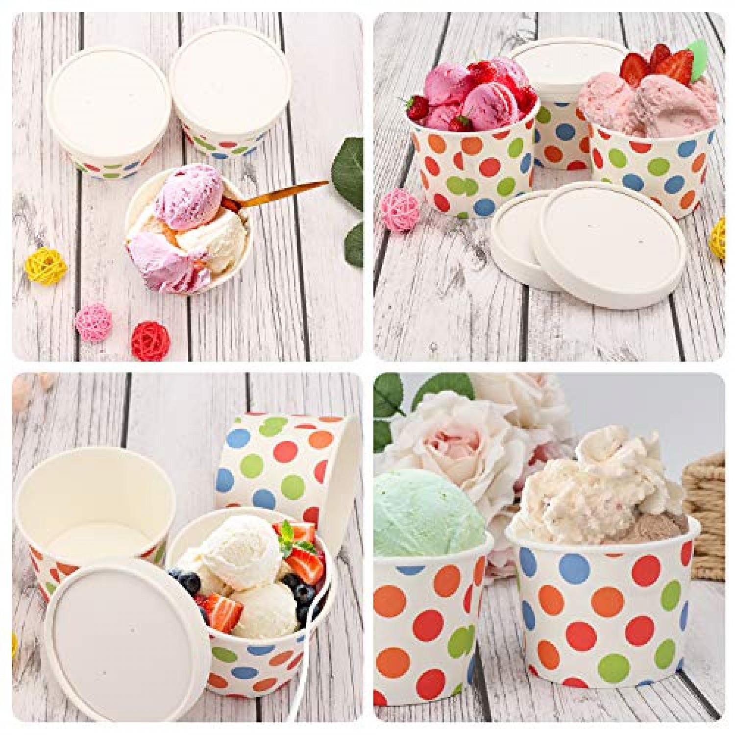 12oz Ice Cream Freezer Containers