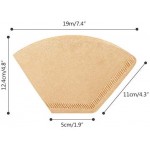 200 Count Cone Paper Coffee Filters, Eusoar #4 Cone Flat Bottom Coffee Drippers Paper,Unbleached Cone Disposable Coffee, Pour Over Maker Filters for Home Office Usage