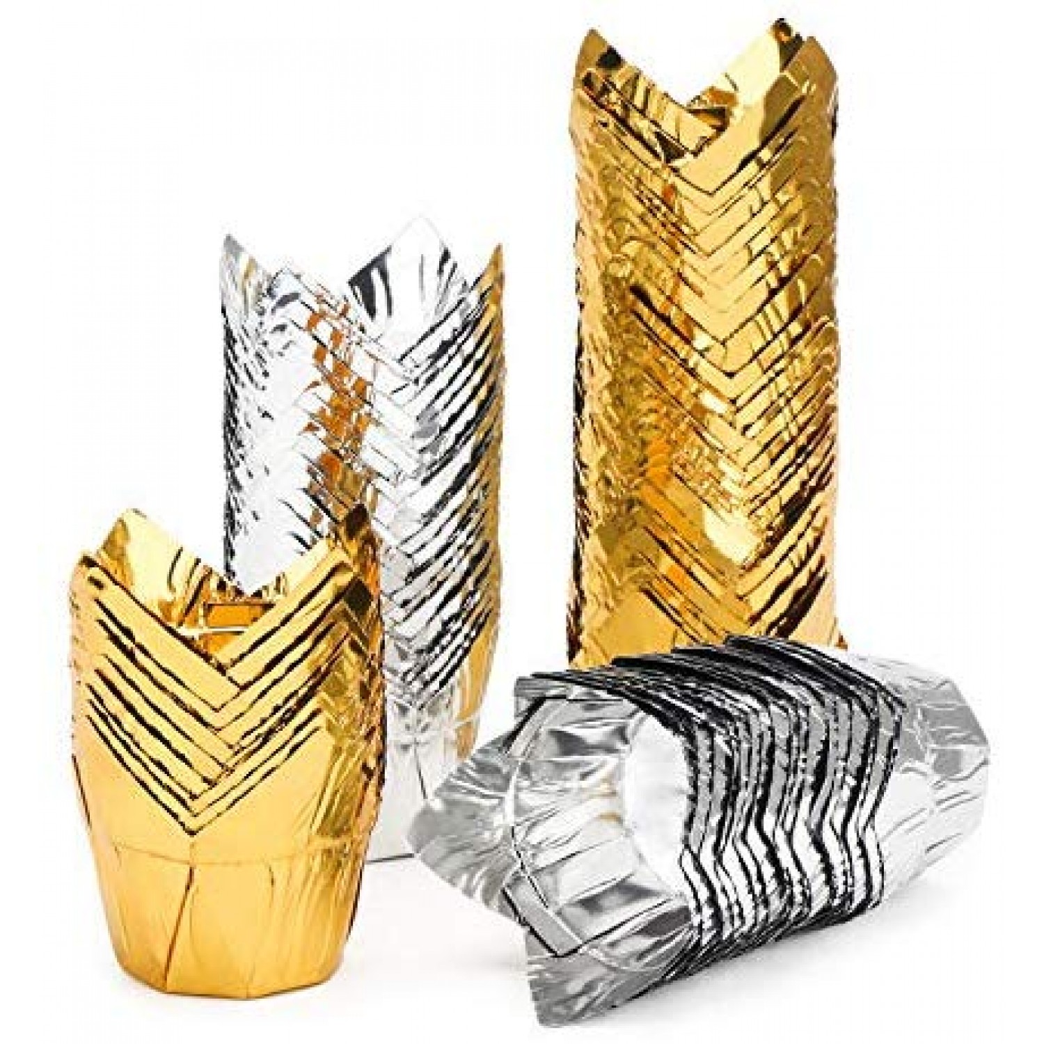 Eoonfirst Aluminum Foil Cupcake Baking Cups Golden - Temu