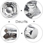 50Pcs Cupcake Muffin Liners, Eusoar 3.5 Ounce Aluminum Foil Baking Cups, Disposable Tulip Style Cupcake Cups, Baking Cups, Foil Cups, Aluminum Cupcake Pan Ramekin Holders