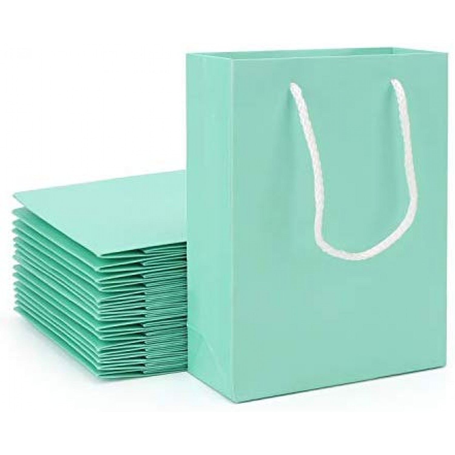 Party Kraft Paper Gift Bag Twisted Handle Recyclable Loot Wedding 22x18x8cm Blue 