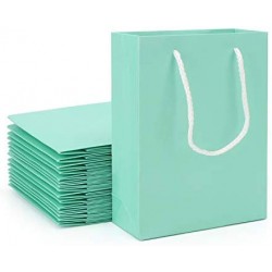 Kraft Paper Bags Bulk Paper Bags 7.8"x4.7"x8.8" 100 Pcs white with Red flower 