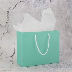 Kraft Paper Bags with Handles, Eusoar 20pcs 8.6" x 3.9'' x 7'' Paper Bags Bulk, Shopping Bags with Handles, Merchandise Bags, Party Favors Bags, Retail Handle Bags, Wedding Bags