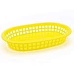 24Pcs Fry Basket, Eusoar 9.4" x 6.0" x1.5" Fast Food Serving Baskets Tray, Plastic Food Baskets, Bread Baskets, Party Food Trays Baskets for Fast Food Restaurant Supplies Burgers, Sandwiches, Fries