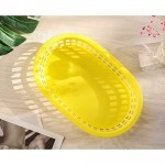 24Pcs Fry Basket, Eusoar 9.4" x 6.0" x1.5" Fast Food Serving Baskets Tray, Plastic Food Baskets, Bread Baskets, Party Food Trays Baskets for Fast Food Restaurant Supplies Burgers, Sandwiches, Fries