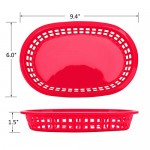 24Pcs Serving Trays for Parties, Eusoar 9.4" x 6.0"x1.5" Fast Food Serving Baskets, Bread Fry Baskets, Serving Tray for Fast Food Restaurant, Deli Serving, Chicken, Burgers, Sandwiches & Fries