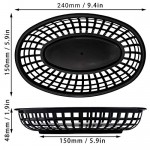 Bread Baskets, Eusoar 6Pcs 9.4" x 5.9" Fast Food Serving Baskets, Fry Tray Baskets, Serving Tray for Fast Food Restaurant Supplies, Deli Serving, Chicken, Burgers, Sandwiches & Fries