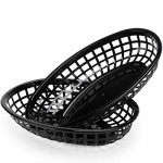 Bread Baskets, Eusoar 6Pcs 9.4" x 5.9" Fast Food Serving Baskets, Fry Tray Baskets, Serving Tray for Fast Food Restaurant Supplies, Deli Serving, Chicken, Burgers, Sandwiches & Fries