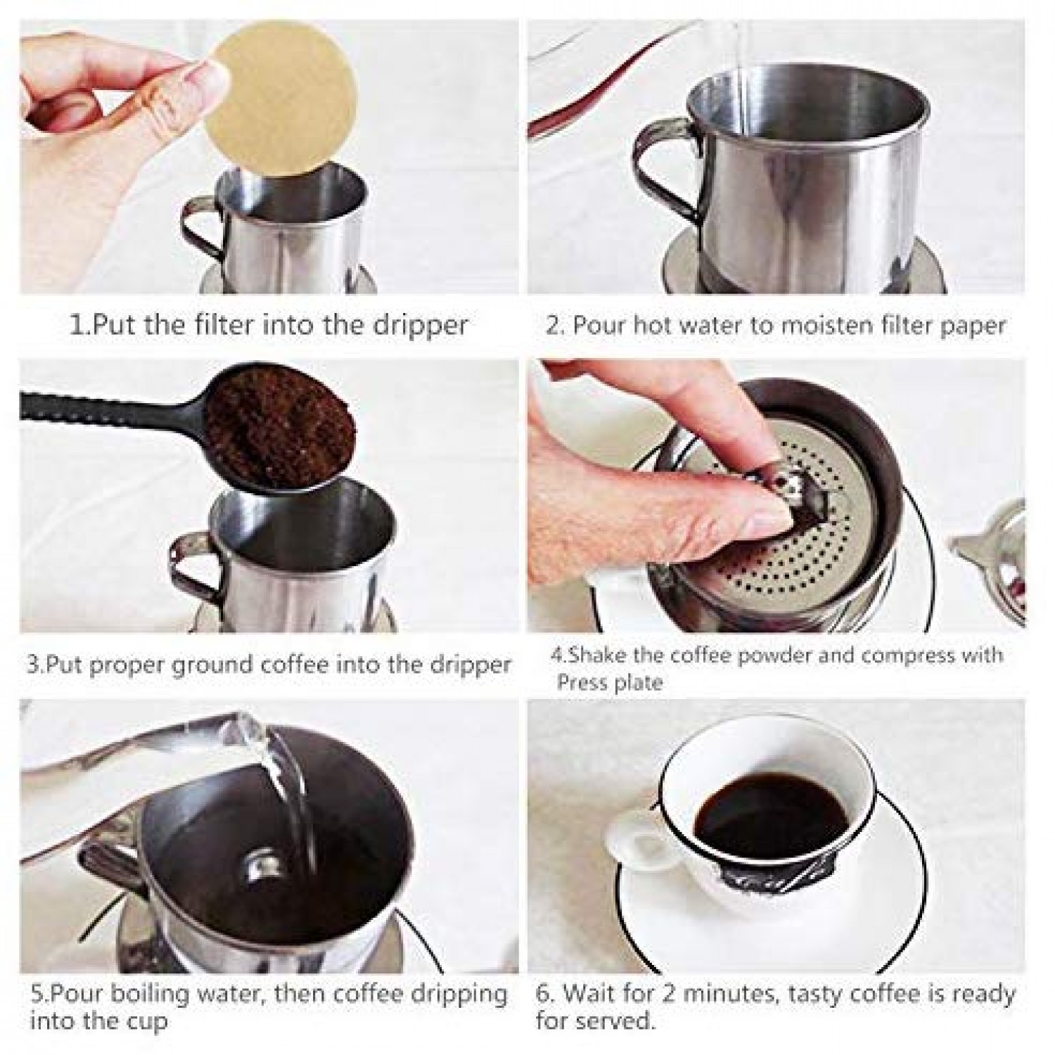 Souarts Coffee Filter Papers Disposable Unbleached Coffee Papers Suitable for Coffee Machines and Coffee Cones 40//100 PCS