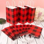 Christmas Gift Bags, Eusoar 24pcs 8.7" x 4.3" x 10.5" Kraft Paper Gift Bags Bulk, Shopping Paper Bags with Handles, Lunch Bags, Merchandise Bag, Party Bags, Retail Handle Bags, Wedding Bags