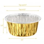 100Pcs Cupcake Liners, Eusoar 4oz Disposable Aluminum Foil Baking Cups, Ramekin Muffin Liners Cups, Pudding Liners Holders, Aluminum Cupcake Tip Pan Ramekin Holders