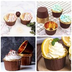 Disposable Ramekins, Eusoar 100pcs 3.5 oz Aluminum Foil Muffin Liners, Cupcake Liners, Aluminum Foil Cupcake Baking Cups, Little Foil Cups, Cupcake Ramekin Holder Cups, Ramekins for Baking