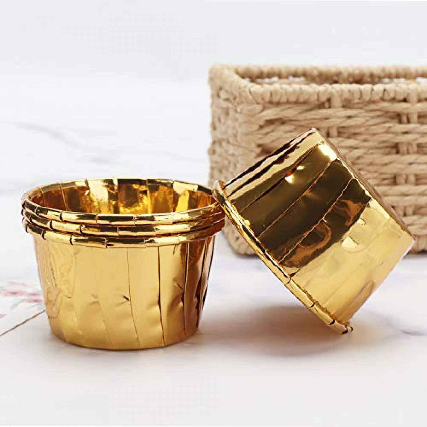 10pcs Gold foil loaf baking tray paper baking cups liners greaseproof –  Sweet Confessions
