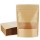 Kraft Stand Up Pouch Bags, Eusoar 50pcs 5.5" x 7.8" Kraft Paper Zipper Pouch, Storage Brown Paper Bags with Zip Lock and Transparent Window for Storing Nuts Seeds Beans Coffee Candy Snacks
