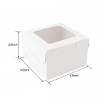 Single Cupcake Containers, Eusoar 25pcs 4.0"x4.0"x2.6" Single Cupcake Box, Individual Cupcake Boxes, Pastry Boxes, Candy Gift Treat Boxes, Individual Cake Container, Cake Boxes Single