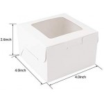 Cupcake Boxes, Eusoar 50pcs 4.0"x4.0"x2.6" Single Cupcake Box, Individual Cupcake Boxes, Single Cupcake Containeres, Pastry Boxes, Individual Cake Container, Cake Boxes Single, Gift Treat Cupcake Box,