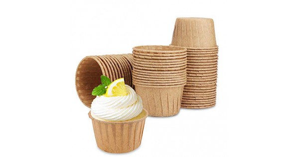 EUSOAR Aluminum Foil Muffin Cupcake Ramekin, 50 pack 8oz 235ml Disposable  Aluminum Foil Muffin Cupcake Liners Cups with Lids, Disposable Aluminum  Foil