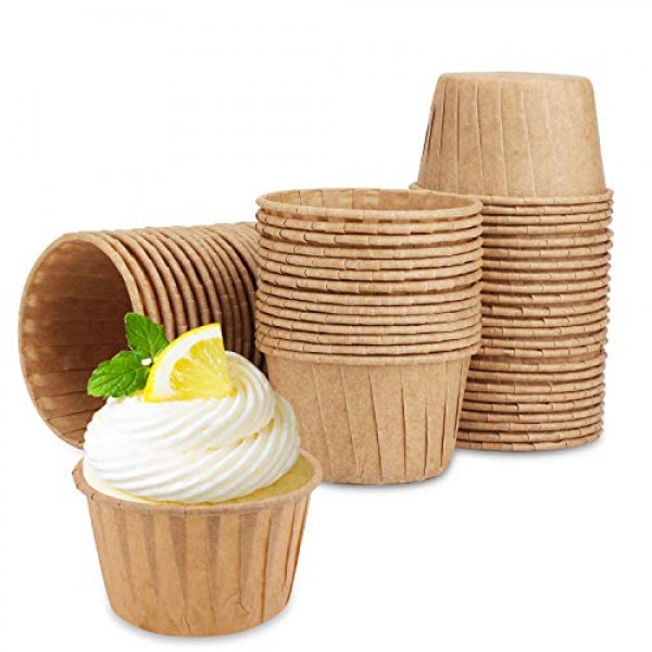 Muffin Liners, Eusoar 60pcs Disposable Cupcake Ramekins Cups, Cupcake Baking Cups, Little Paper Cups, Cupcake Ramekin Holder Cups, Ramekins for Baking