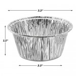 200 Pcs Cupcake Liner, Eusoar 4oz Aluminum Baking Cups, Ramekin Muffin Baking Cups, Disposable Muffin Liners, Ramekin Holders Cups, Aluminum Cupcake Baking Pan, Pudding Baking Cups