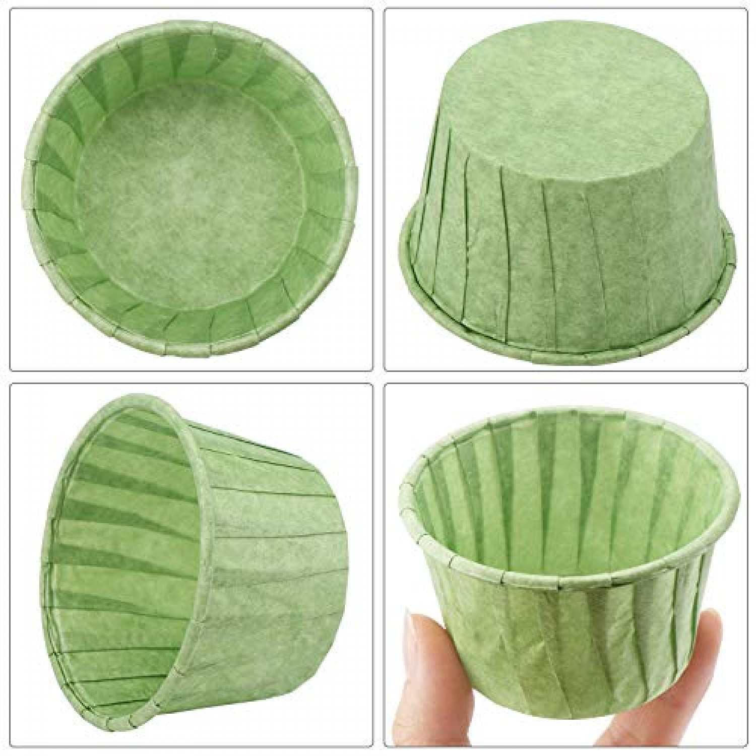 50pcs Cupcake Liners Green