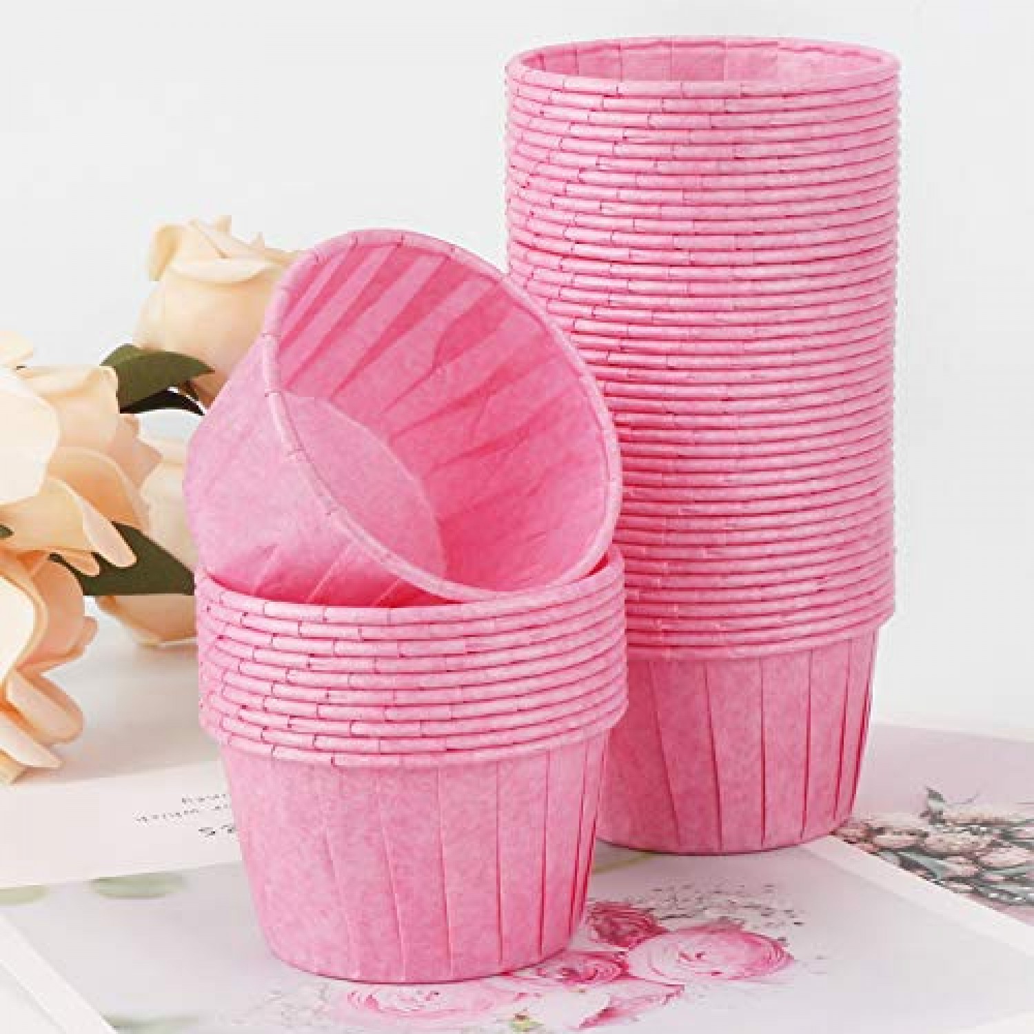 50pcs Cupcake Liners Pink