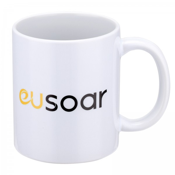 EUSOAR 12 oz Porcelain Mug with Handle Coffee Tea Milk Water Cup Gift for Men Women Office Work Home Use-White EUSOAR 12 oz Porcelain Mug with Handle Coffee Tea Milk Water Cup Gift for Men Women Office Work Home Use-White