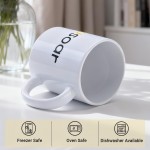 EUSOAR 12 oz Porcelain Mug with Handle Coffee Tea Milk Water Cup Gift for Men Women Office Work Home Use-White EUSOAR 12 oz Porcelain Mug with Handle Coffee Tea Milk Water Cup Gift for Men Women Office Work Home Use-White